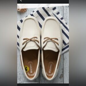 Sperry Women's  memory foam Whale fish Boat Shoes~Sz 9 Ivory / Tan~NWT